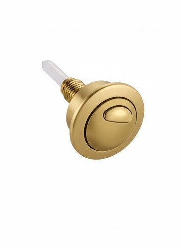 Brushed brass push - brushed, button