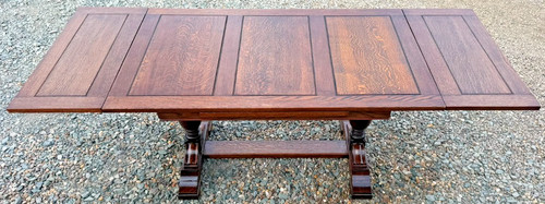 Antique solid oak refectory - antique,
